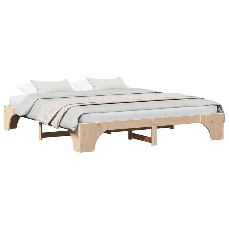 Casa si Gradina - Mobilier - Paturi si accesorii - Paturi - Pat 200x200 cm din Lemn de Pin - Infinity.ro