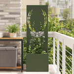 Casa si Gradina - Gradinarit si plante - Plante si ghivece - Ghivece si suporturi - Ghiveci de Gradina cu Panou Decorativ Olivengrønn 50 x 140 cm - Infinity.ro