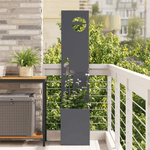 Casa si Gradina - Gradinarit si plante - Plante si ghivece - Ghivece si suporturi - Ghiveci de Gradina cu Panou Decorativ Antracit 32 x 140 cm - Infinity.ro