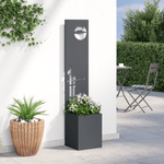 Casa si Gradina - Gradinarit si plante - Plante si ghivece - Ghivece si suporturi - Ghiveci de Gradina cu Panou Decorativ Antracit 32 x 140 cm - Infinity.ro