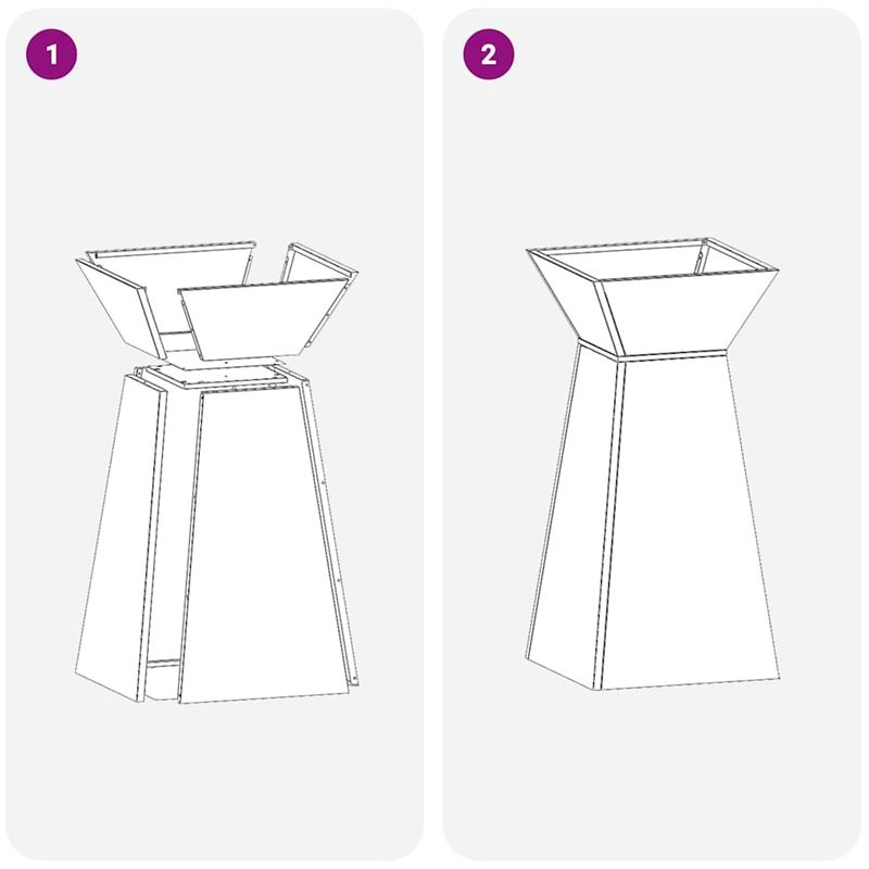 Casa si Gradina - Gradinarit si plante - Plante si ghivece - Ghivece si suporturi - Suport pentru plante Antracit Plastic 35 x 35 x 73 cm - Infinity.ro