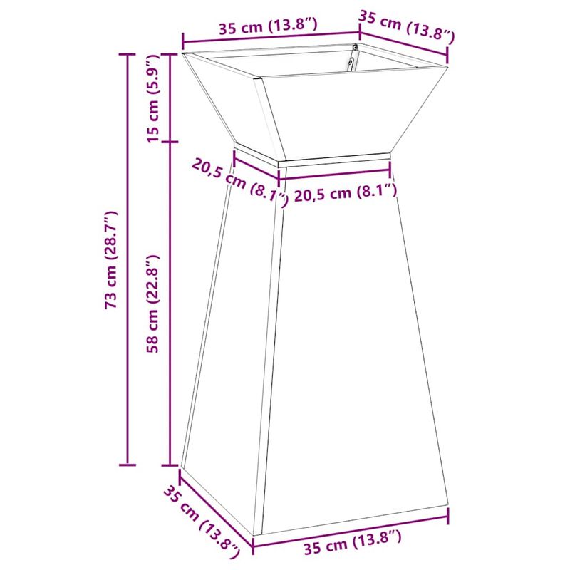 Casa si Gradina - Gradinarit si plante - Plante si ghivece - Ghivece si suporturi - Suport pentru plante Antracit Plastic 35 x 35 x 73 cm - Infinity.ro