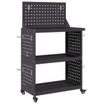 Casa si Gradina - Constructii - Depozitare, transport si protectie - Organizatoare si cutii scule - Carucior pentru unelte cu raft cu roata Negru 65 x 35 x 111 cm Metal - Infinity.ro