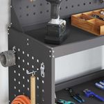 Casa si Gradina - Constructii - Depozitare, transport si protectie - Organizatoare si cutii scule - Carucior pentru unelte cu raft cu roata Negru 65 x 35 x 111 cm Metal - Infinity.ro