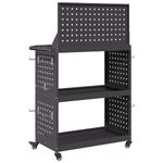 Casa si Gradina - Constructii - Depozitare, transport si protectie - Organizatoare si cutii scule - Carucior pentru unelte cu raft cu roata Negru 65 x 35 x 111 cm Metal - Infinity.ro