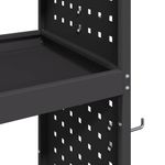 Casa si Gradina - Constructii - Depozitare, transport si protectie - Organizatoare si cutii scule - Carucior pentru unelte cu raft cu roata Negru 65 x 35 x 111 cm Metal - Infinity.ro