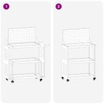 Casa si Gradina - Constructii - Depozitare, transport si protectie - Organizatoare si cutii scule - Carucior pentru unelte cu raft cu roata Negru 65 x 35 x 111 cm Metal - Infinity.ro