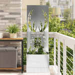 Casa si Gradina - Gradinarit si plante - Plante si ghivece - Ghivece si suporturi - Ghiveci de Gradina cu Panou Decorativ Argintiu 50 x 140 cm - Infinity.ro
