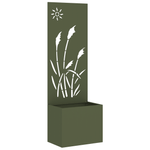 Casa si Gradina - Gradinarit si plante - Plante si ghivece - Ghivece si suporturi - Ghiveci de Gradina cu Panou Decorativ Olivengrønn 50 x 140 cm - Infinity.ro