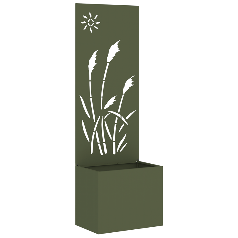 Casa si Gradina - Gradinarit si plante - Plante si ghivece - Ghivece si suporturi - Ghiveci de Gradina cu Panou Decorativ Olivengrønn 50 x 140 cm - Infinity.ro
