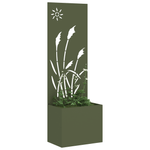Casa si Gradina - Gradinarit si plante - Plante si ghivece - Ghivece si suporturi - Ghiveci de Gradina cu Panou Decorativ Olivengrønn 50 x 140 cm - Infinity.ro