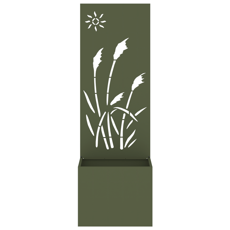 Casa si Gradina - Gradinarit si plante - Plante si ghivece - Ghivece si suporturi - Ghiveci de Gradina cu Panou Decorativ Olivengrønn 50 x 140 cm - Infinity.ro