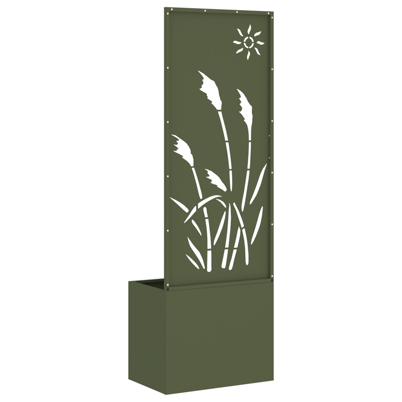 Casa si Gradina - Gradinarit si plante - Plante si ghivece - Ghivece si suporturi - Ghiveci de Gradina cu Panou Decorativ Olivengrønn 50 x 140 cm - Infinity.ro