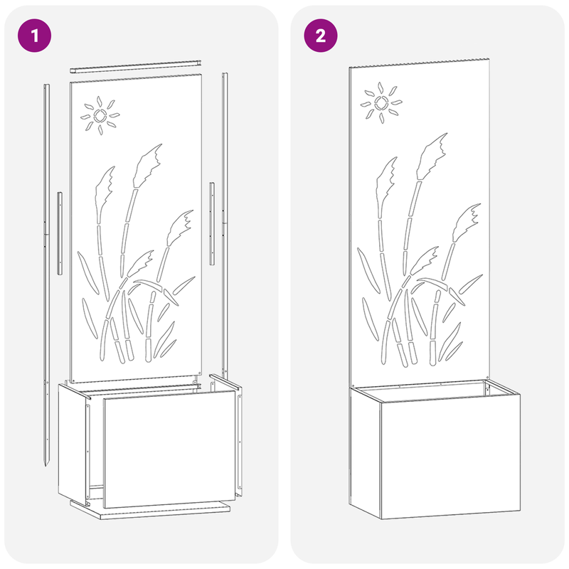 Casa si Gradina - Gradinarit si plante - Plante si ghivece - Ghivece si suporturi - Ghiveci de Gradina cu Panou Decorativ Olivengrønn 50 x 140 cm - Infinity.ro