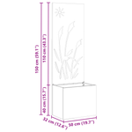 Casa si Gradina - Gradinarit si plante - Plante si ghivece - Ghivece si suporturi - Ghiveci de Gradina cu Panou Decorativ Olivengrønn 50 x 140 cm - Infinity.ro