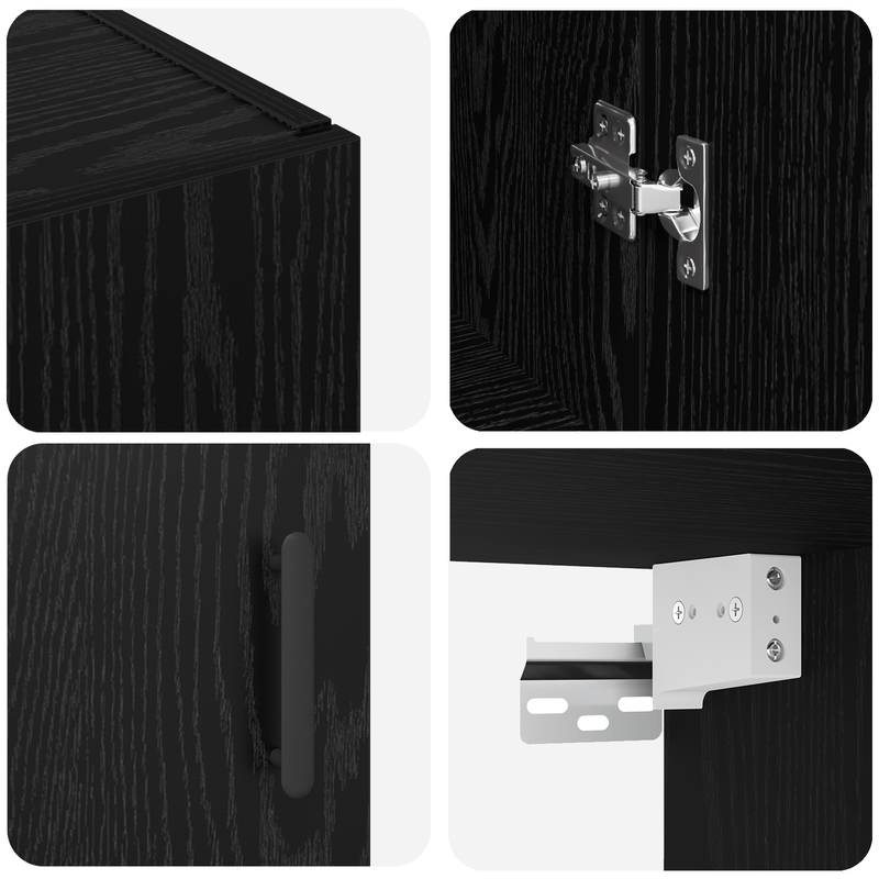 Casa si Gradina - Mobilier - Comode si corpuri - Comode - Dulap montat pe perete cu raft Stejar negru 69.5 x 34 x 90 cm - Infinity.ro