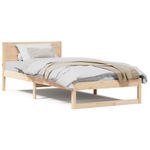 Casa si Gradina - Mobilier - Paturi si accesorii - Paturi - Cadru de pat Natural Lemn de pin solid 90 x 200 cm Durabil - Infinity.ro