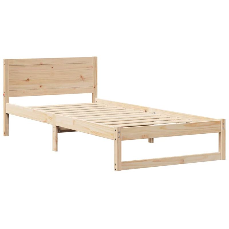 Casa si Gradina - Mobilier - Paturi si accesorii - Paturi - Cadru de pat Natural Lemn de pin solid 90 x 200 cm Durabil - Infinity.ro