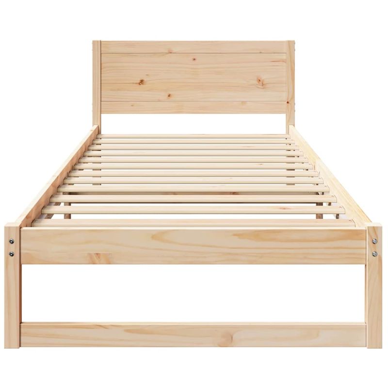 Casa si Gradina - Mobilier - Paturi si accesorii - Paturi - Cadru de pat Natural Lemn de pin solid 90 x 200 cm Durabil - Infinity.ro