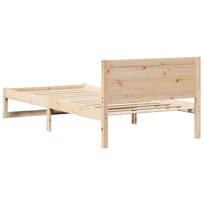 Casa si Gradina - Mobilier - Paturi si accesorii - Paturi - Cadru de pat Natural Lemn de pin solid 90 x 200 cm Durabil - Infinity.ro