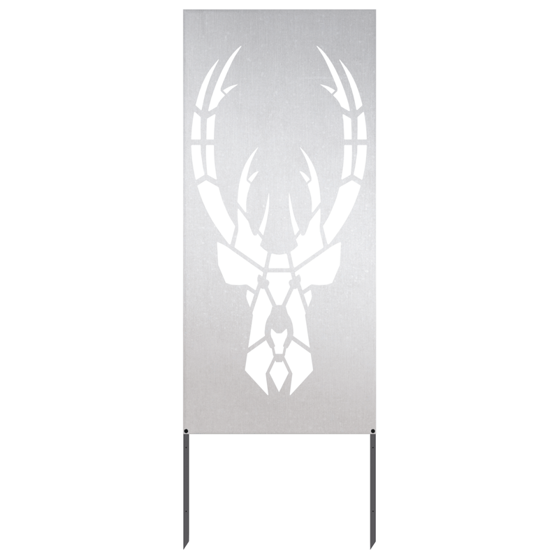Casa si Gradina - Gradina si terasa - Decoratiuni exterior - Ornamente gradina - Panou Decorativ de Gradina Argintiu 50 x 140 cm Otel inoxidabil - Infinity.ro