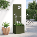 Casa si Gradina - Gradinarit si plante - Plante si ghivece - Ghivece si suporturi - Ghiveci de Gradina cu Panou Decorativ Olivengrønn 50 x 140 cm - Infinity.ro