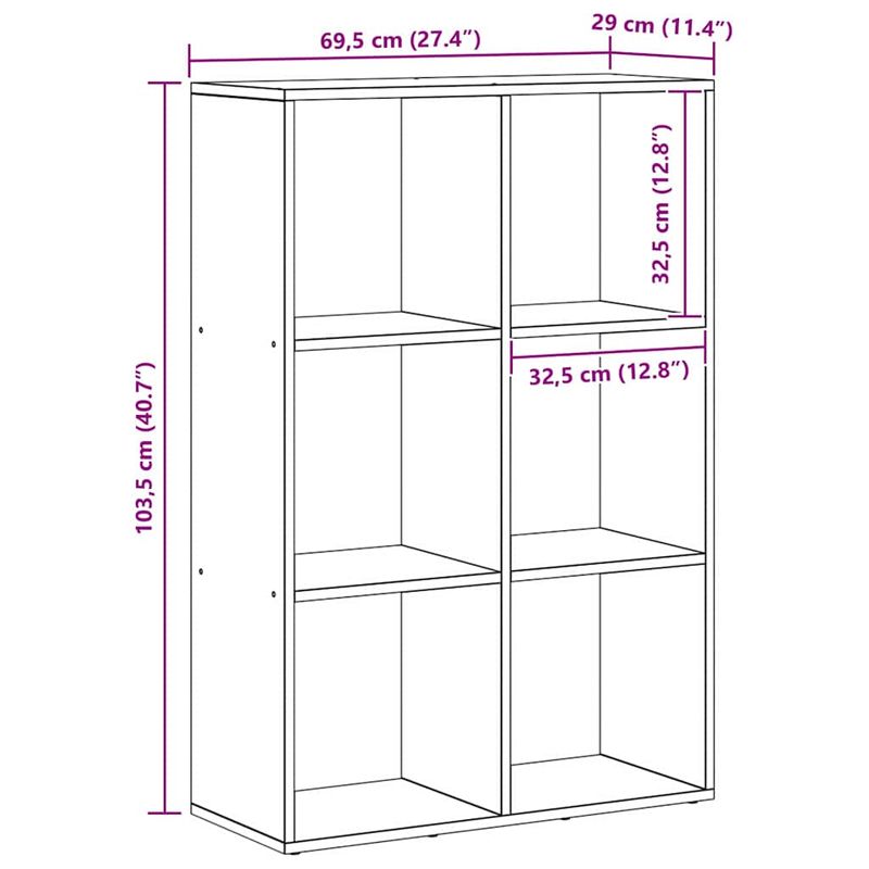 Casa si Gradina - Mobilier - Biblioteci si rafturi - Biblioteci - Dulap pentru carti Stejar negru 69.5 x 29 x 103.5 cm - Infinity.ro