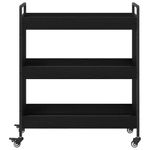 Casa si Gradina - Bucatarie si vesela - Ustensile bucatarie - Cosuri servire - Troler de Bucatarie Stejar negru 70 x 30 x 82 cm Lemn compozit - Infinity.ro