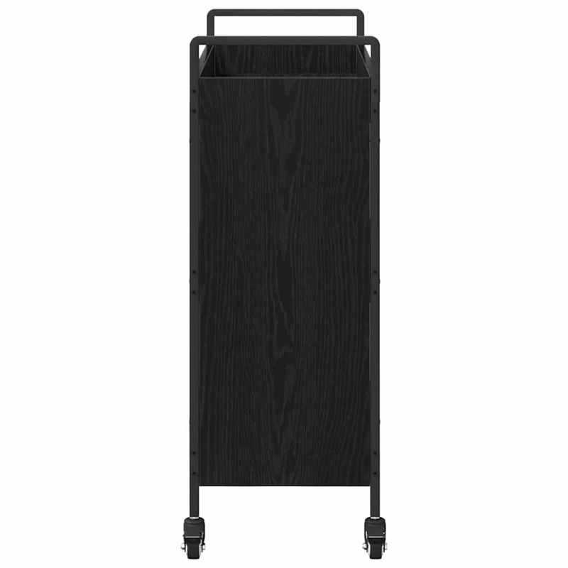 Casa si Gradina - Bucatarie si vesela - Ustensile bucatarie - Cosuri servire - Troler de Bucatarie Stejar negru 70 x 30 x 82 cm Lemn compozit - Infinity.ro