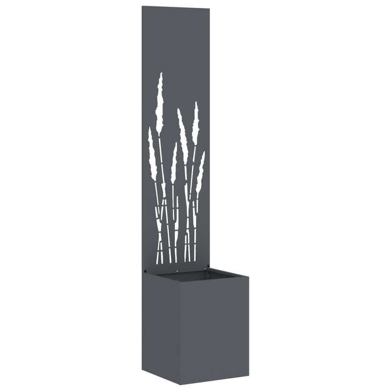 Casa si Gradina - Gradinarit si plante - Plante si ghivece - Ghivece si suporturi - Ghiveci de Gradina cu Panou Decorativ Antracit 32 x 140 cm - Infinity.ro