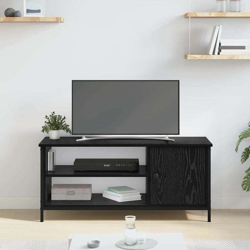 Casa si Gradina - Mobilier - Comode si corpuri - Comode - Cabinet TV cu raft Stejar negru 100 x 40 x 45 cm Lemn compozit - Infinity.ro