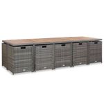 Casa si Gradina - Gradina si terasa - Mobilier exterior - Seturi mobila gradina - Set mobilier de exterior cu perne 15 piese antracit și maro poliratan - Infinity.ro