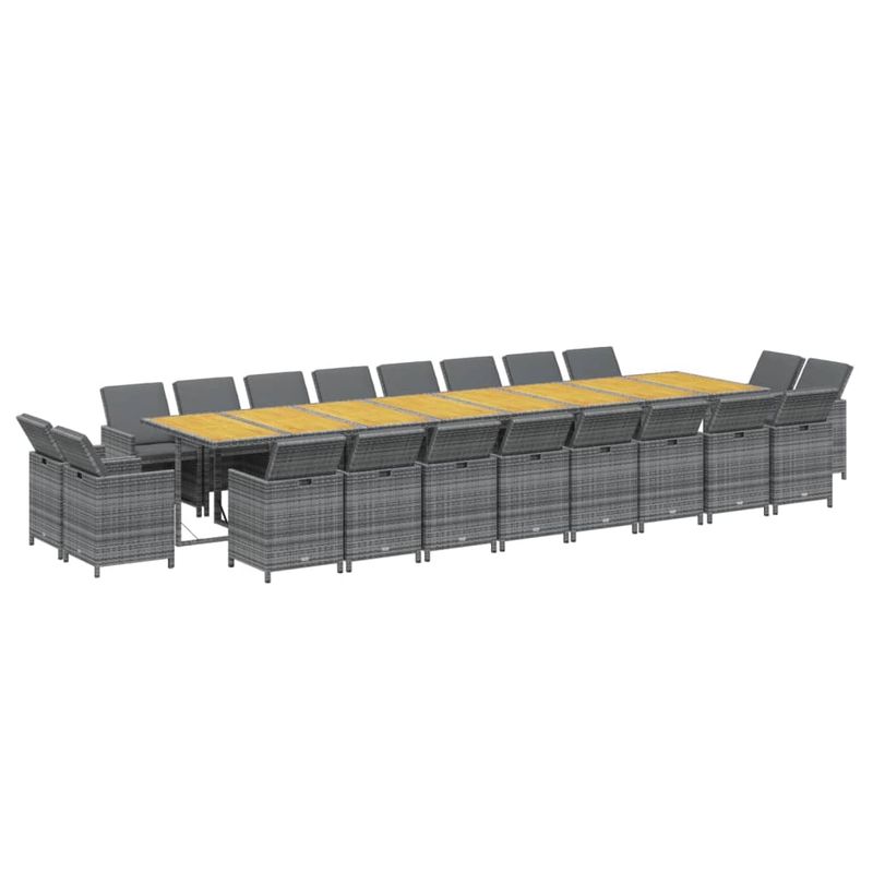 Casa si Gradina - Gradina si terasa - Mobilier exterior - Seturi mobila gradina - Set mobilier de gradina cu perne, 21 piese, poliratan, model fără suport de picioare - Infinity.ro