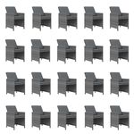 Casa si Gradina - Gradina si terasa - Mobilier exterior - Seturi mobila gradina - Set mobilier de gradina cu perne, 21 piese, poliratan, model fără suport de picioare - Infinity.ro