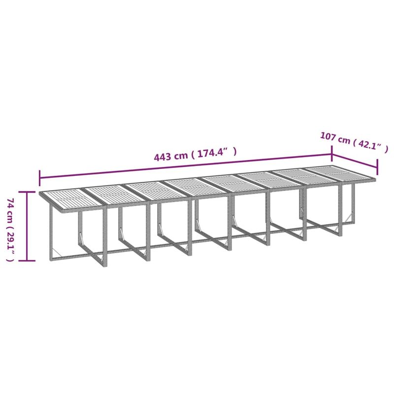 Casa si Gradina - Gradina si terasa - Mobilier exterior - Seturi mobila gradina - Set mobilier de gradina cu perne, 21 piese, poliratan, model fără suport de picioare - Infinity.ro