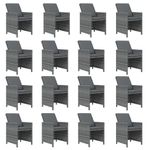 Casa si Gradina - Gradina si terasa - Mobilier exterior - Seturi mobila gradina - Set mobilier de gradina cu perne, 17 piese, gri, poliratan - Infinity.ro