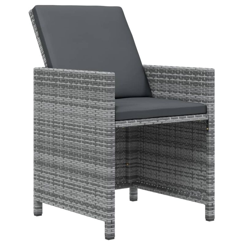 Casa si Gradina - Gradina si terasa - Mobilier exterior - Seturi mobila gradina - Set mobilier de gradina cu perne, 17 piese, gri, poliratan - Infinity.ro