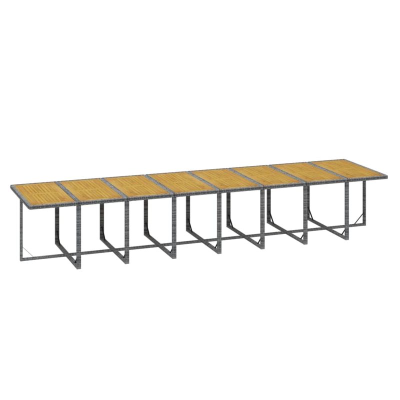 Casa si Gradina - Gradina si terasa - Mobilier exterior - Seturi mobila gradina - Set mobilier de gradina cu perne, 17 piese, gri, poliratan - Infinity.ro
