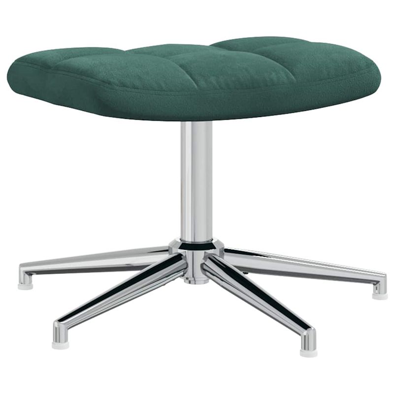 Casa si Gradina - Mobilier - Scaune si fotolii - Fotolii - Fotoliu de relaxare cu taburet, verde inchis, catifea - Infinity.ro