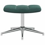Casa si Gradina - Mobilier - Scaune si fotolii - Fotolii - Fotoliu de relaxare cu taburet, verde inchis, catifea - Infinity.ro