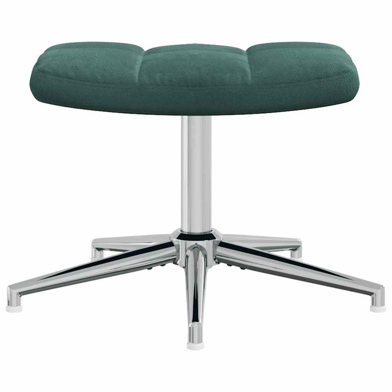 Casa si Gradina - Mobilier - Scaune si fotolii - Fotolii - Fotoliu de relaxare cu taburet, verde inchis, catifea - Infinity.ro