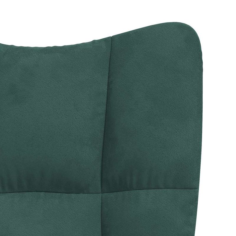 Casa si Gradina - Mobilier - Scaune si fotolii - Fotolii - Fotoliu de relaxare cu taburet, verde inchis, catifea - Infinity.ro