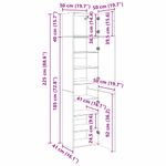 Casa si Gradina - Mobilier - Comode si corpuri - Comode - Dulap de depozitare Stejar negru 50 x 41 x 225 cm Lemn compozit - Infinity.ro