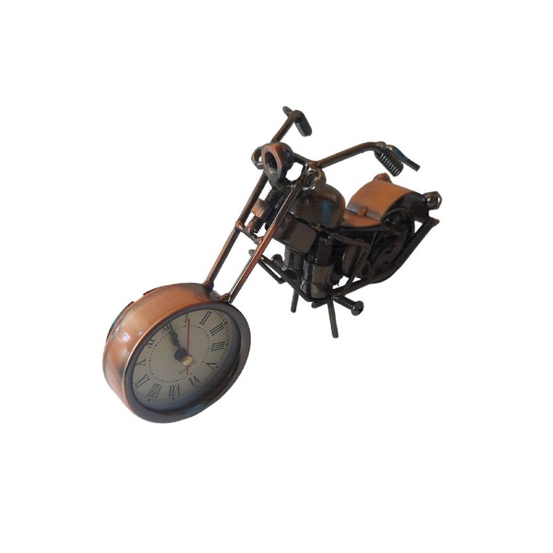Casa si Gradina - Decoratiuni - Ceasuri - Ceas decorativ in forma de motocicleta, Maro, 19 cm, 356-12D - Infinity.ro