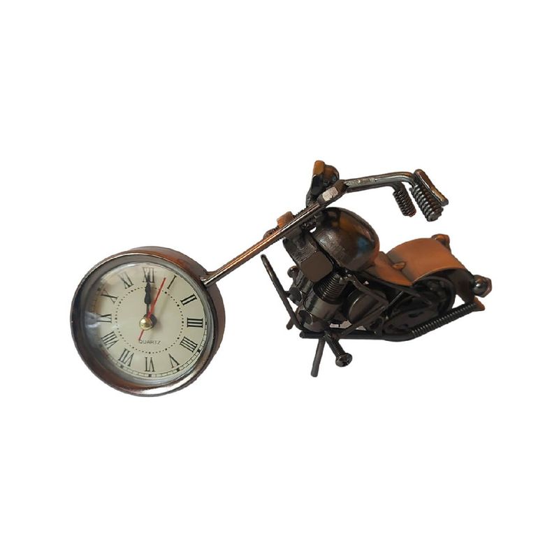 Casa si Gradina - Decoratiuni - Ceasuri - Ceas decorativ in forma de motocicleta, Maro, 19 cm, 356-12D - Infinity.ro