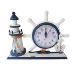 Casa si Gradina - Decoratiuni - Ceasuri - Ceas decorativ, Timona cu far, Albastru, 26 cm, K919A - Infinity.ro