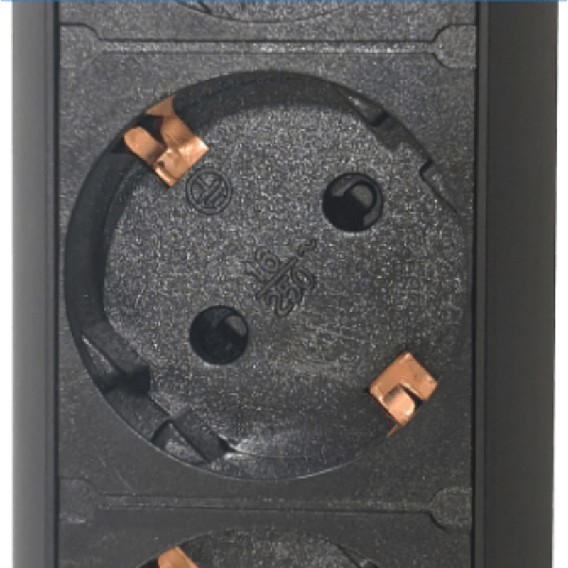 Casa si Gradina - Electrice - Prize - Priza Incorporabila Retractabila, Adsinio, Diametru 60mm, 3 Prize Schuko, 2 Porturi USB, 220-240V, 12A, Negru - Infinity.ro