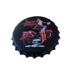 Casa si Gradina - Decoratiuni - Ceasuri - Ceas de perete in forma de capac de bere, Harley Davidson, Metal, 40 cm,  540926X - Infinity.ro