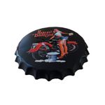 Casa si Gradina - Decoratiuni - Ceasuri - Ceas de perete in forma de capac de bere, Harley Davidson, Metal, 40 cm,  540926X - Infinity.ro