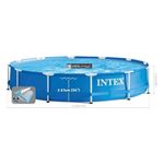 Casa si Gradina - Gradina si terasa - Piscine si accesorii - Piscine - Piscina cu Schelet Metalic Prism cu Pompa de Filtrare si Filtru, Intex, Ø3.66x0.76m, albastru - Infinity.ro